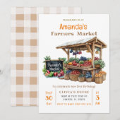 Invitation Fruits Légume cultivés Marché agricole Anniversair (Devant / Derrière)