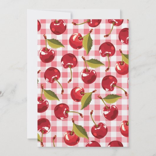 Invitation Fruits mignons Cerise Douce Anniversaire (Dos)