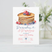 Invitation Fruits Pancakes & Pyjamas Fête Fille 10e anniversa (Debout devant)