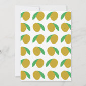 Invitation Fruits tropicaux de Mango (Dos)