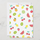 Invitation Fruits tropicaux mignons Anniversaire Thème d'été (Dos)