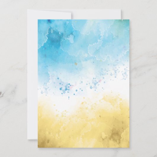 Invitation Fruits tropicaux, Palm Feuille fête d'été (Dos)