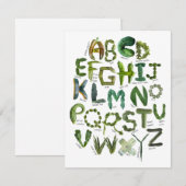 Invitation Fruits verts et Alphabet Légume - Légume (Devant / Derrière)