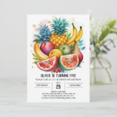 Invitation Fruity Kids Chic Anniversaire (Debout devant)