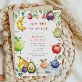 Invitation Frutti à deux tti Fruits mignons 2e fête d'anniver