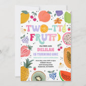 Invitation Frutti Tropical à deux tti Été 2ème fête d'anniver (Devant)