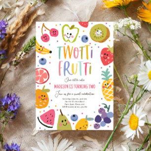 Invitation Frutti Twotti Fruit Tropical à deux tti 2e anniver