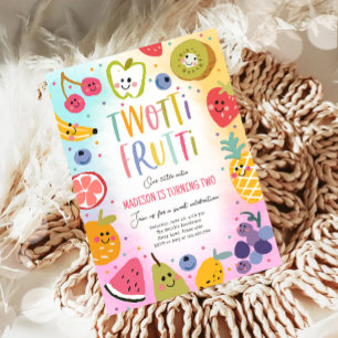 Invitation Frutti Twotti Fruit Tropical à deux tti 2e anniver