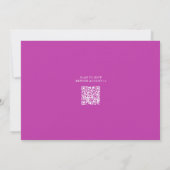 Invitation Fuchsia aquarelle art rose profond paysage mariage (Dos)
