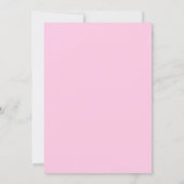 Invitation Fuchsia Fleurs Bébé Fille Naissance Rose (Dos)