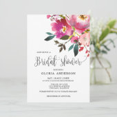 Invitation Fuchsia Floral (Debout devant)