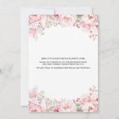Invitation Fuchsia Floral Let's Par-Tea Anniversaire (Dos)