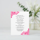 Invitation Fuchsia Florals Douche nuptiale (Debout devant)