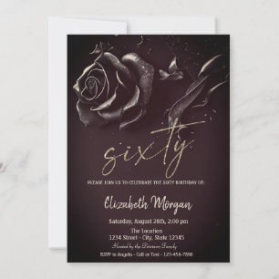 Invitation Fuchsia foncé Burgundy 60e anniversaire