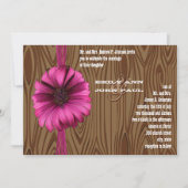 Invitation Fuchsia Gerber Daisy Wedding (Devant)