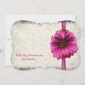 Invitation Fuchsia Gerber Daisy Wedding (Dos)