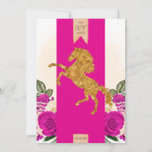 Invitation Fuchsia Hot Pink Roses Western Charro Quinceañera (Dos)
