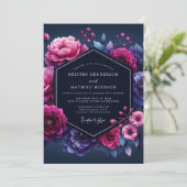 Invitation Fuchsia Luminous Nocturne Wedding (Debout devant)