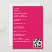 Invitation Fuchsia Majolica tuiles oranges pivoines tout en u (Dos)