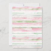 Invitation Fuchsia Menthe Blush Rayures 16e Anniversaire (Dos)
