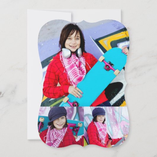 Invitation Fuchsia Parties scintillant Graduate Cutout Gradua (Dos)