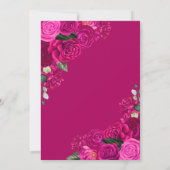 Invitation Fuchsia Pink Gold Princess Butterflies Quinceañera (Dos)