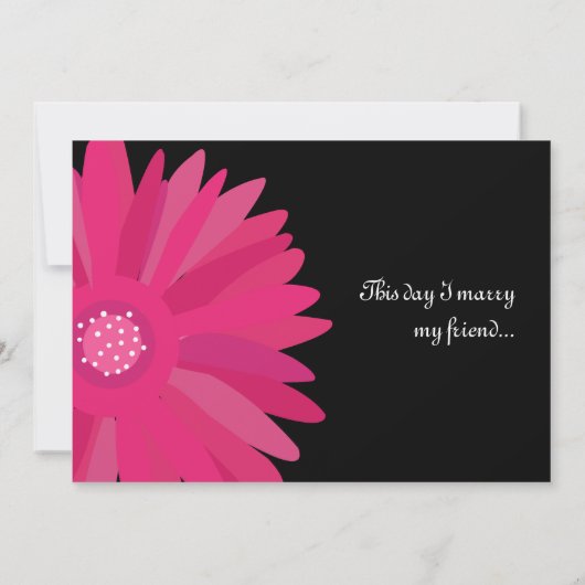 Invitation Fuchsia Raspberry Gerber Daisy (Dos)