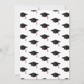 Invitation Fuchsia Rose Rose Bow Pas de diplôme de photograph (Dos)