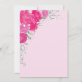 Invitation Fuchsia Silver Quinceañera Flower 15th Birthday (Dos)