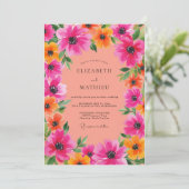 Invitation Fuchsia Spirited Summer Wedding (Debout devant)
