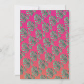 Invitation Fuchsia Tropical moderne 21e anniversaire (Dos)