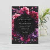 Invitation Fuchsia Umbral Bloom Wedding (Debout devant)