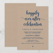 Invitation Fuite amoureuse, célébration de bonheur éternel à (Devant / Derrière)