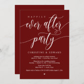 Invitation Fuite amoureuse, Fête de bonheur éternel, Vin de B (Devant / Derrière)