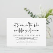 Invitation Fuite amoureuse moderne, Après le dîner de mariage (Debout devant)