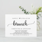Invitation Fuite, Brunch de Mariage Heureux, Rustique  (Debout devant)