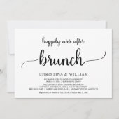 Invitation Fuite, Brunch de Pour Toujours Heureux, Rustique (Devant)