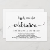 Invitation Fuite, Célébration de bonheur éternel, Rustique (Devant / Derrière)