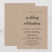 Invitation Fuite, C'est une fête après le mariage, Kraft (Devant / Derrière)