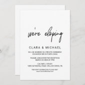 Invitation Fuite de calligraphie fantaisiste (Devant / Derrière)