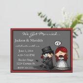 Invitation Fuite de la scène dramatique / Annonce de réceptio (Debout devant)