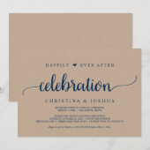 Invitation Fuite de mariage, célébration de bonheur éternel (Devant / Derrière)
