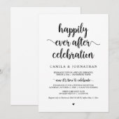 Invitation Fuite de mariage, Célébration de bonheur éternel (Devant / Derrière)