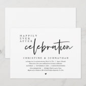 Invitation Fuite de mariage, célébration de bonheur éternel (Devant / Derrière)