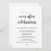 Invitation Fuite de mariage, célébration de bonheur éternel (Devant / Derrière)