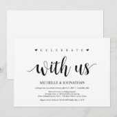 Invitation Fuite de mariage, célébrez avec nos Invités (Devant / Derrière)