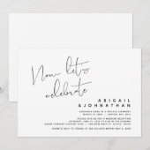 Invitation Fuite de mariage, Célébrons maintenant (Devant / Derrière)