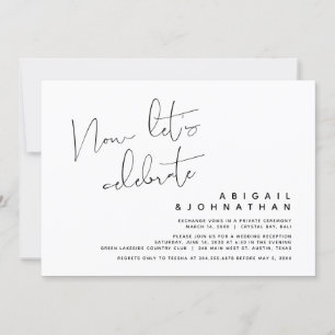 Invitation Fuite de mariage, Célébrons maintenant