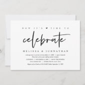 Invitation Fuite de mariage, c'est l'heure de célébrer (Devant)