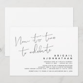 Invitation Fuite de mariage, C'est maintenant temps de célébr (Devant / Derrière)